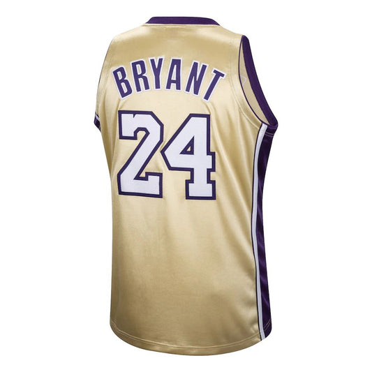 LA.Lakers #24 Kobe Bryant Mitchell & Ness Hall of Fame Class of 2020 #24 Authentic Hardwood Classics Jersey Gold Stitched American Basketball Jersey UNEC