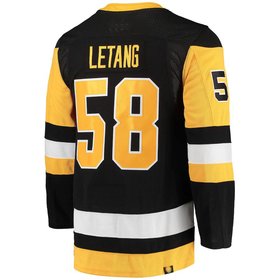 P.Penguins #58 Kris Letang Home Primegreen Authentic Pro Player Jersey  Black Stitched American Hockey Jersey UNEC