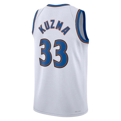 W.Wizards #33 Kyle Kuzma Swingman Jersey White Classic Edition Stitched American Basketball Jersey UNEC