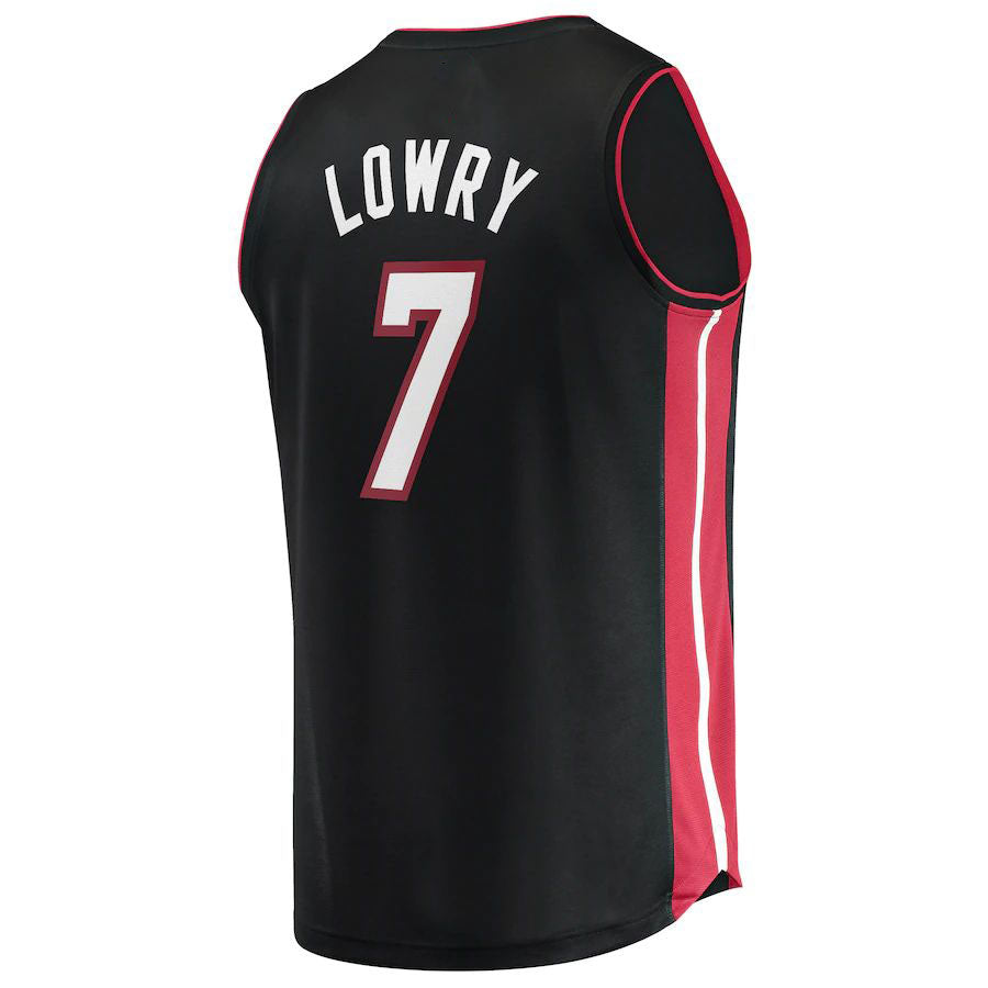 M.Heat #7 Kyle Lowry Fanatics Branded 2022-23 Fast Break Replica Jersey Icon Edition Black Stitched American Basketball Jersey UNEC
