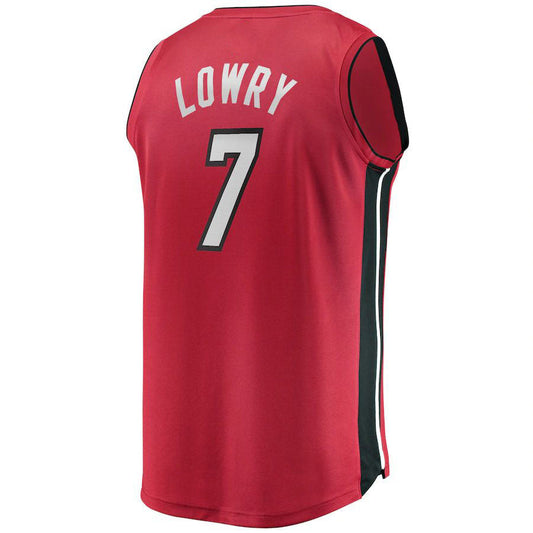 M.Heat #7 Kyle Lowry 2021-22 Fast Break Replica Player Jersey Red Statement Edition Stitched American Basketball Jersey UNEC