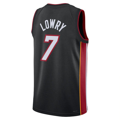 M.Heat #7 Kyle Lowry Unisex 2022-23 Swingman Jersey Icon Edition Black Stitched American Basketball Jersey UNEC