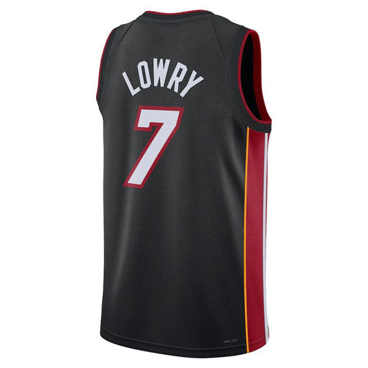 M.Heat #7 Kyle Lowry Unisex 2022-23 Swingman Jersey Icon Edition Black Stitched American Basketball Jersey UNEC