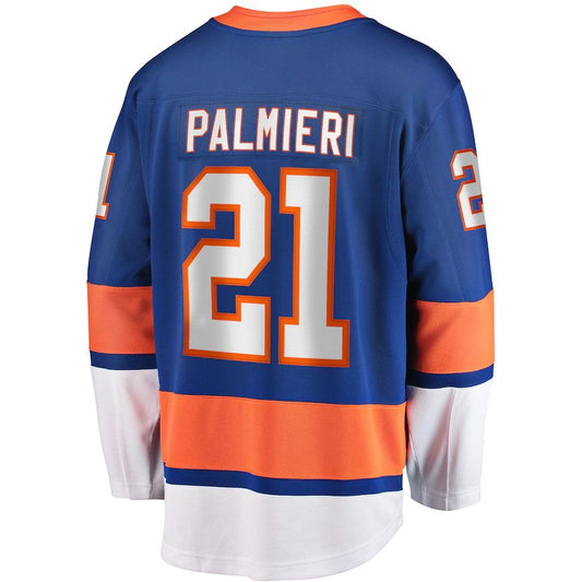 NY.Islanders #21 Kyle Palmieri Fanatics Branded 2017-18 Home Breakaway Replica Jersey Royal Stitched American Hockey Jersey UNEC