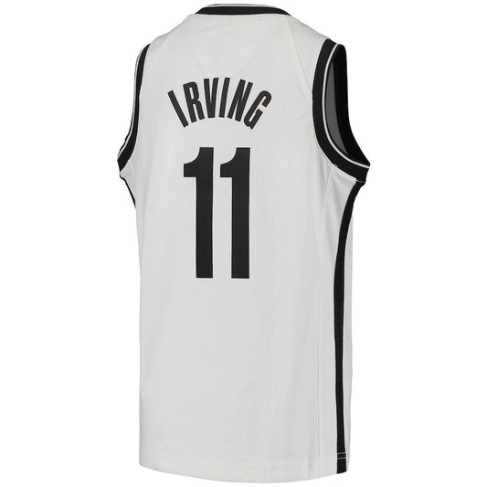 B.Nets #11 Kyrie Irving 2020-21 Swingman Jersey Association Edition White Stitched American Basketball Jersey UNEC