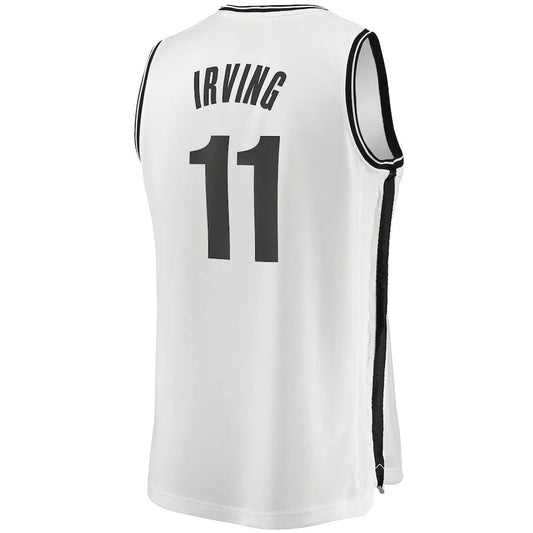 B.Nets #11 Kyrie Irving Fanatics Branded 2020-21 Fast Break Player Jersey White Association Edition Stitched American Basketball Jersey UNEC