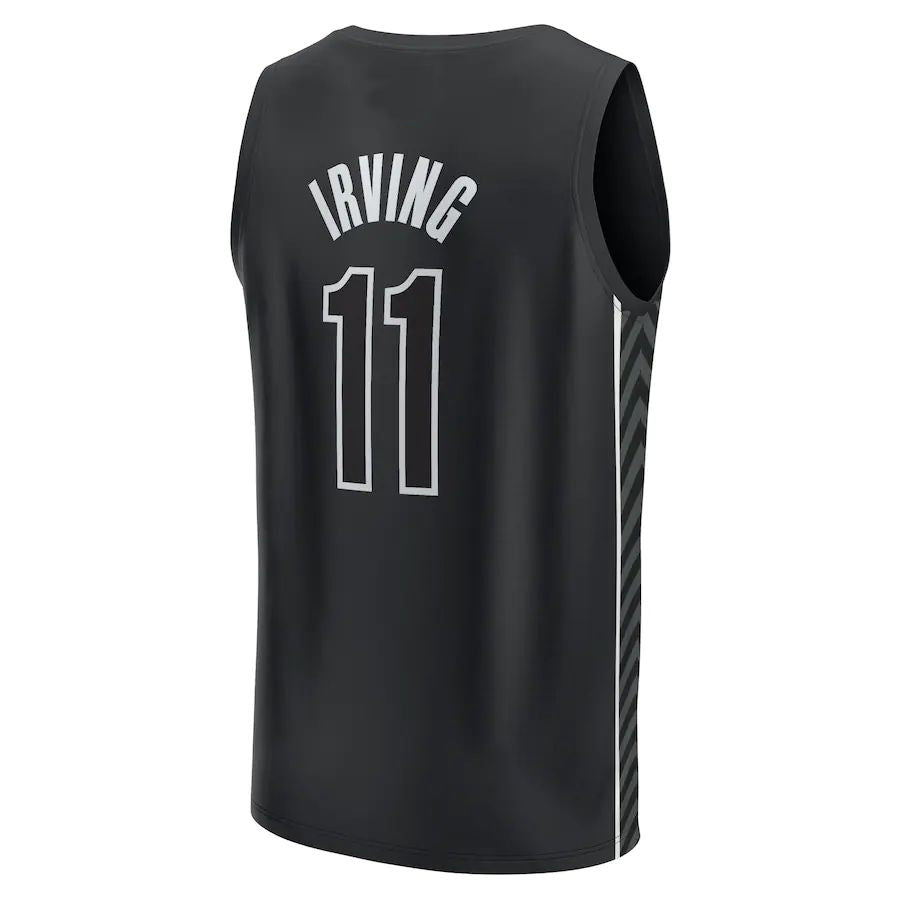 B.Nets #11 Kyrie Irving Fanatics Branded 2022-23 Fast Break Player Jersey Black Statement Edition Stitched American Basketball Jersey UNEC
