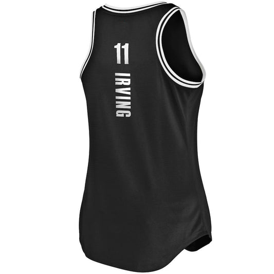 B.Nets #11 Kyrie Irving Fanatics Branded Fast Break Tank Jersey Black  Icon Edition Stitched American Basketball Jersey UNEC