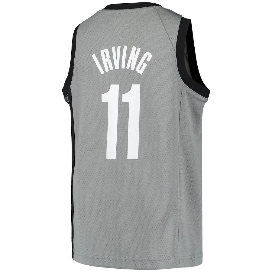 B.Nets #11 Kyrie Irving Jordan Brand 2020-21 Swingman Player Jersey Gray Statement Edition Stitched American Basketball Jersey UNEC