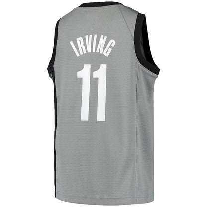 B.Nets #11 Kyrie Irving Jordan Brand 2020-21 Swingman Player Jersey Gray Statement Edition Stitched American Basketball Jersey UNEC