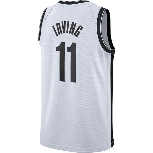 B.Nets #11 Kyrie Irving 2020-21 Swingman Jersey White Association Edition Stitched American Basketball Jersey UNEC