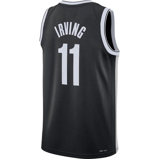 B.Nets #11 Kyrie Irving 2021-22 Diamond Swingman Jersey Icon Edition Black Stitched American Basketball Jersey UNEC
