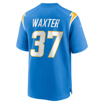 LA.Chargers #37 Isas Waxter Powder Blue Team Game Stitched American Football Jerseys CustomName