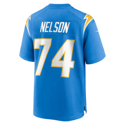LA.Chargers #74 Ryan Nelson Powder Blue Team Game American Football Jerseys