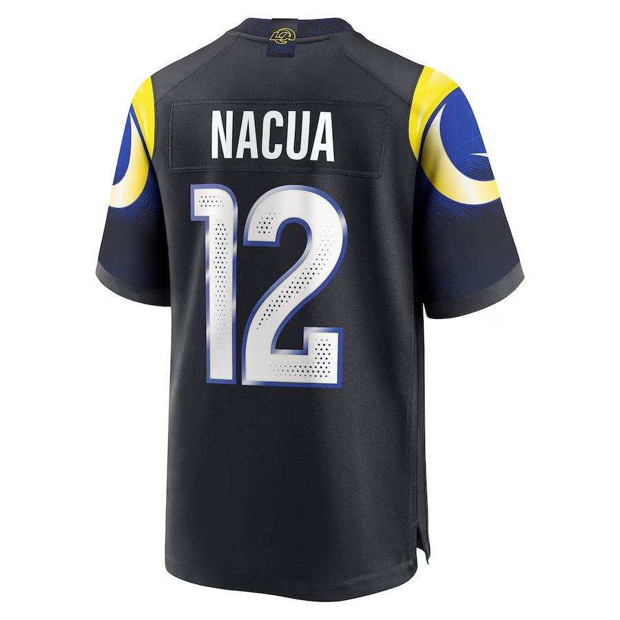 LA.Rams #12 Puka Nacua 2025 Rivalries Collection Game Jersey-CustomName - Midnight Blue Stitched American Football Jersey-CustomName