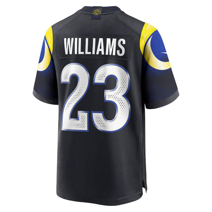 LA.Rams #23 Kyren Williams 2025 Rivalries Collection Game Jersey-CustomName - Midnight Blue Stitched American Football Jersey-CustomName