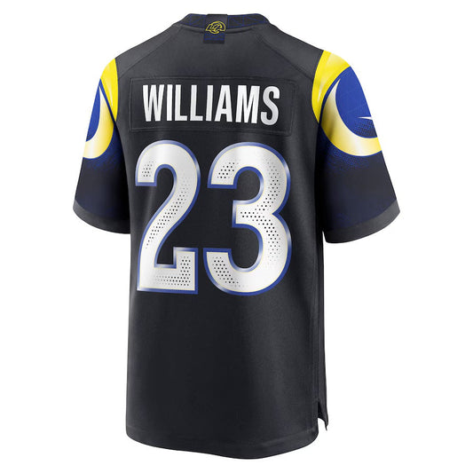 LA.Rams #23 Kyren Williams 2025 Rivalries Collection Game Jersey-CustomName - Midnight Blue Stitched American Football Jersey-CustomName
