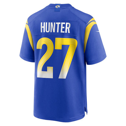 LA.Rams #27 Jarquez Hunter Royal Team Game Stitched American Football Jerseys
