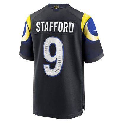 LA.Rams #9 Matthew Stafford 2025 Rivalries Collection Game Jersey-CustomName - Midnight Blue Stitched American Football Jersey-CustomName