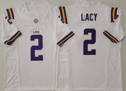 L.Tigers #2 Kyren Lacy White F.U.S.E. Stitched American College Jerseys