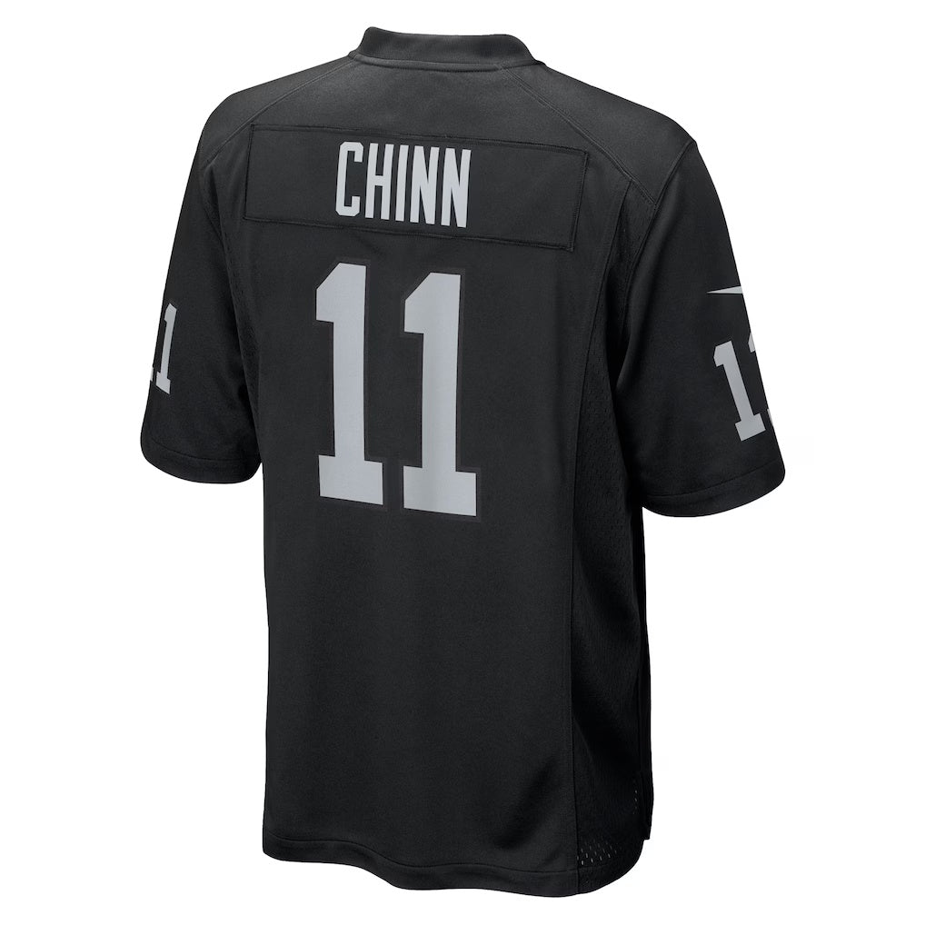LV.Raiders #11 Jeremy Chinn Black Team Game American Football Jerseys