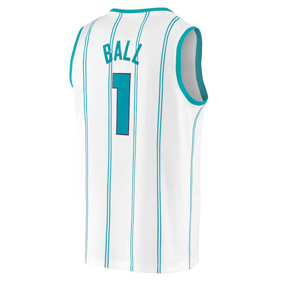 C.Hornets #1 LaMelo Ball Fanatics Branded 2022-23 Fast Break Replica Jersey White Association Edition Stitched American Basketball Jersey UNEC