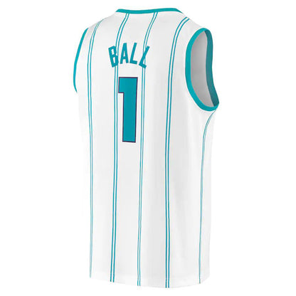 C.Hornets #1 LaMelo Ball Fanatics Branded 2022-23 Fast Break Replica Jersey White Association Edition Stitched American Basketball Jersey UNEC