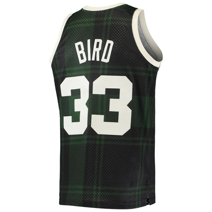 B.Celtics #33 Larry Bird Mitchell & Ness 1985-86 Hardwood Classics Uninterrupted Swingman Jersey Black Stitched American Basketball Jersey UNEC
