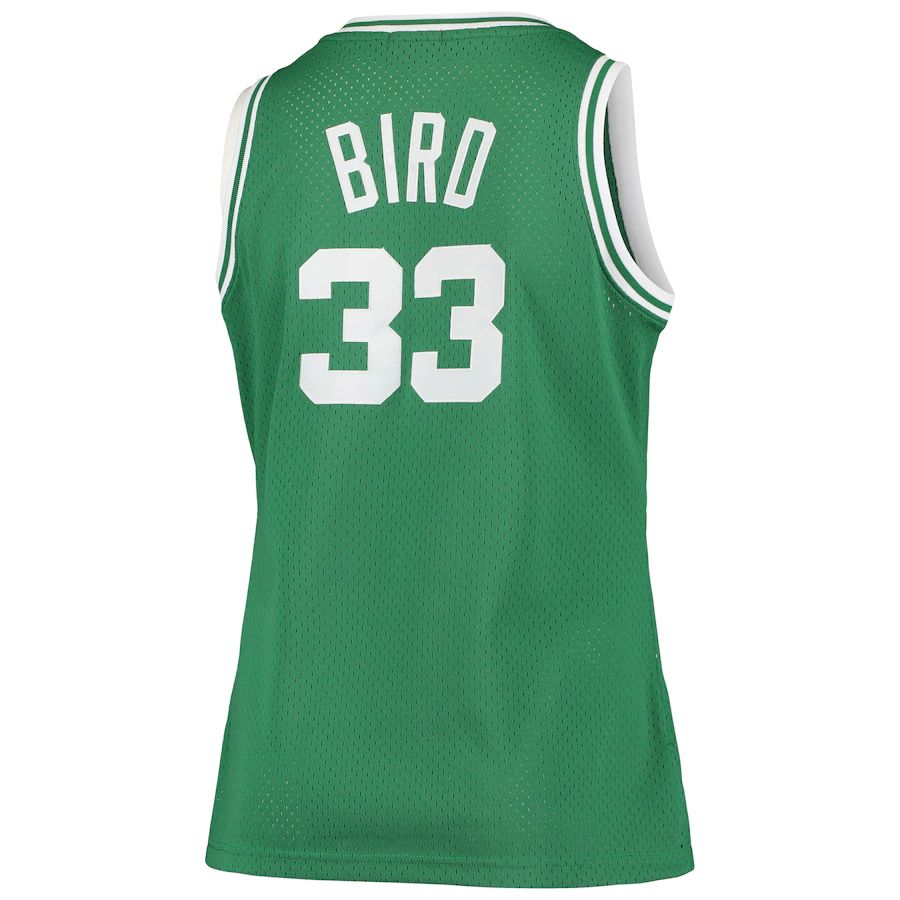 B.Celtics #33 Larry Bird Mitchell & Ness Plus Size Swingman Jersey Kelly Green Stitched American Basketball Jersey UNEC