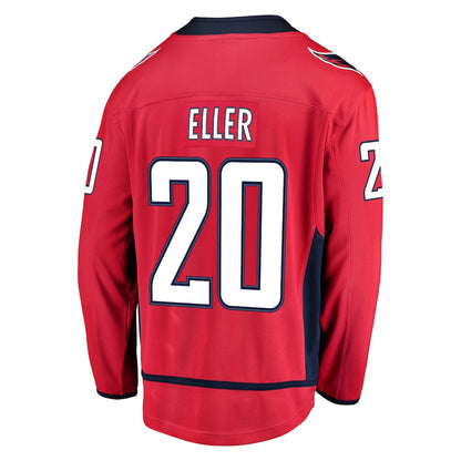W.Capitals #20 Lars Eller Fanatics Branded Home Breakaway Player Jersey  Red Stitched American Hockey Jersey UNEC