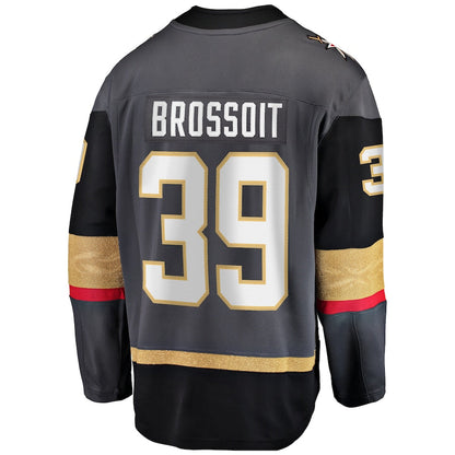 V.Golden Knights #39 Laurent Brossoit Fanatics Branded Home Breakaway Player Jersey  Gray Stitched American Hockey Jersey UNEC