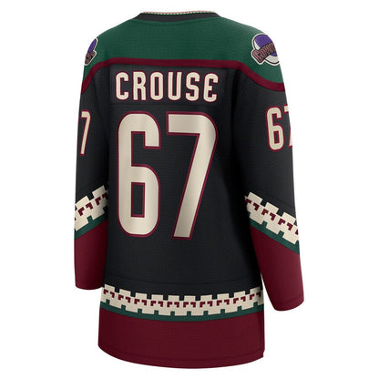 A.Coyotes #67 Lawson Crouse Fanatics Branded Home Breakaway Player Jersey Black Stitched American Hockey Jersey UNEC