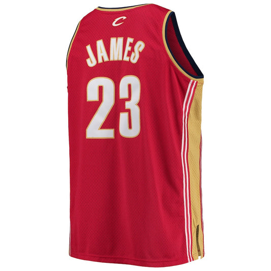 C.Cavaliers #23 LeBron James Mitchell & Ness Big & Tall Hardwood Classics Swingman Jersey Wine Stitched American Basketball Jersey UNEC