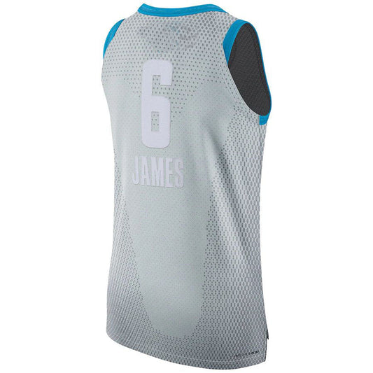 LA.Lakers #6 LeBron James Jordan Brand 2022 All-Star Game Authentic Jersey Gray Stitched American Basketball Jersey UNEC