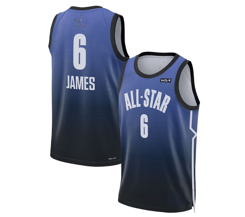 #6 LeBron James 2023 All-Star Game Swingman Jersey - Blue Stitched American Basketball Jersey UNEC
