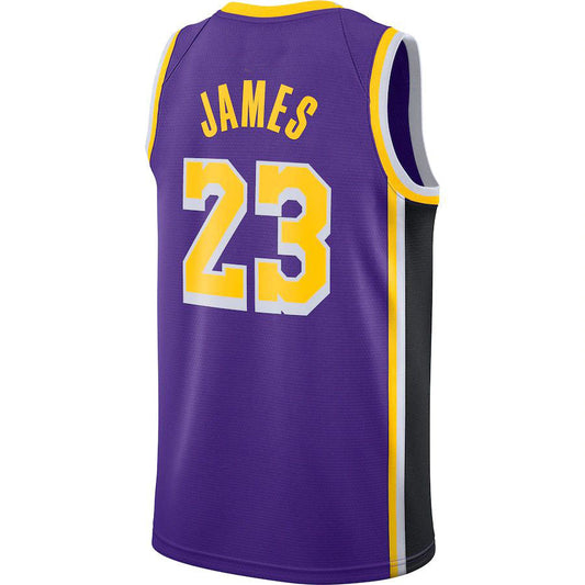 LA.Lakers #23 LeBron James Jordan Brand 2020-21 Swingman Jersey Statement Edition Purple Stitched American Basketball Jersey UNEC