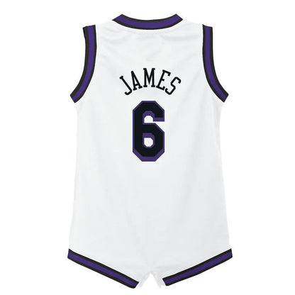 LA.Lakers #6 LeBron James Infant 2022-23 Replica Jersey City Edition White Stitched American Basketball Jersey UNEC
