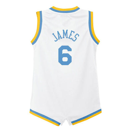 LA.Lakers #6 LeBron James Infant 2022-23 Swingman Jersey White Classic Edition White Stitched American Basketball Jersey UNEC