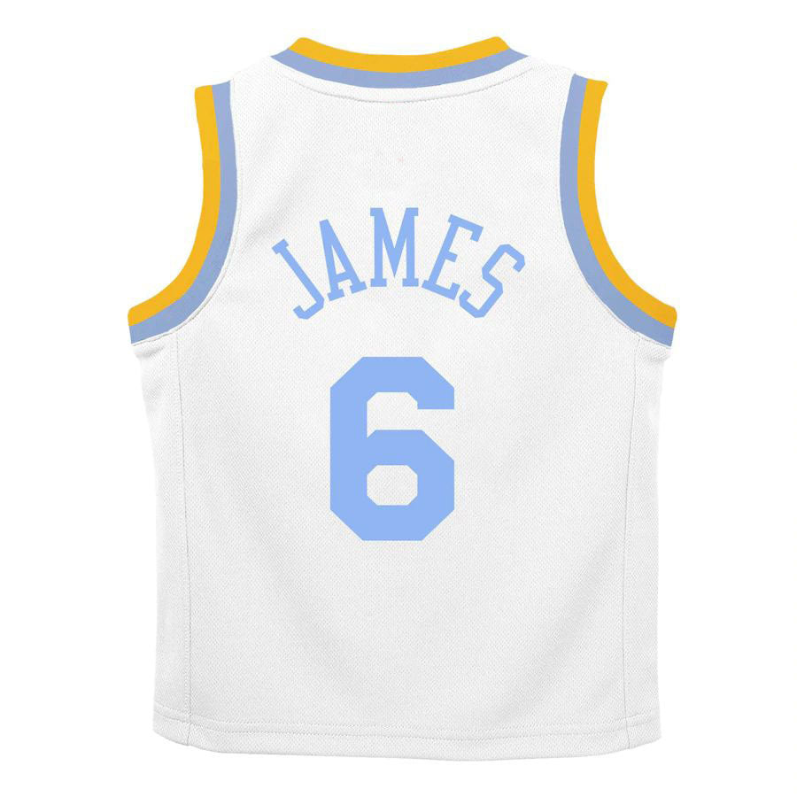 LA.Lakers #6 LeBron James Preschool 2022-23 Swingman Jersey White Classic Edition Stitched American Basketball Jersey UNEC