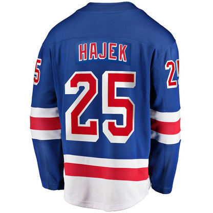 NY.Rangers #25 Libor Hajek Fanatics Branded 2017-18 Home Breakaway Replica Jersey Blue Stitched American Hockey Jersey UNEC