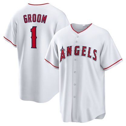 Los Angeles Angels #1 Groom Home Replica Jersey - White Stitched Baseball Jersey