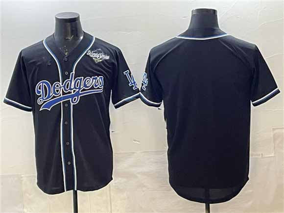 Los Angeles Dodgers Blank Black Fashion 2025 World Series Cool Base Stitched Baseball Jersey