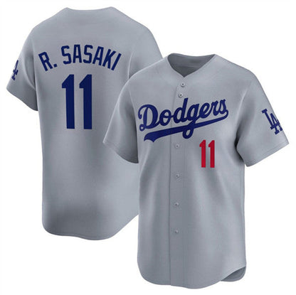 Los Angeles Dodgers #11 Roki Sasaki Gray 2025 Alternate Limited Stitched Baseball Jersey