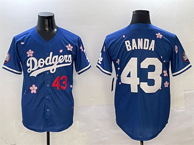 Los Angeles Dodgers #43 Anthony Banda Royal 2025 Tokyo Series Limited Stitched Baseball Jersey