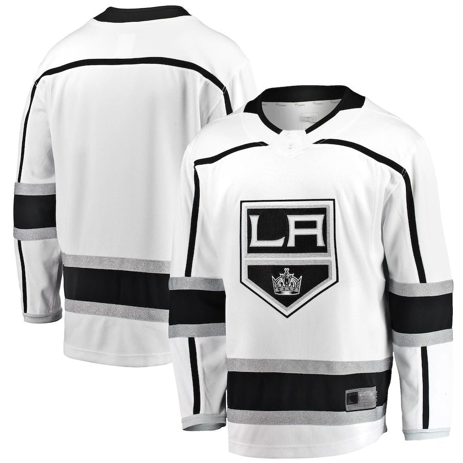 LA.Kings Fanatics Branded Breakaway Away Jersey White Stitched American Hockey Jersey UNEC