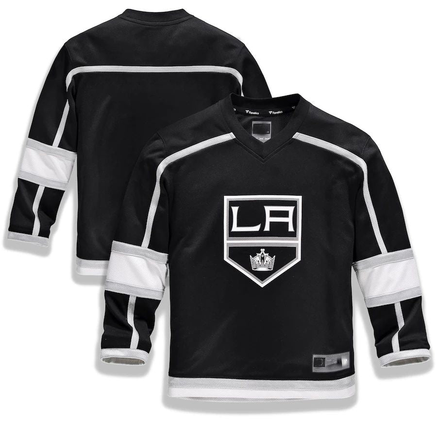 LA.Kings Fanatics Branded Home Replica Blank Jersey Black Stitched American Hockey Jersey UNEC