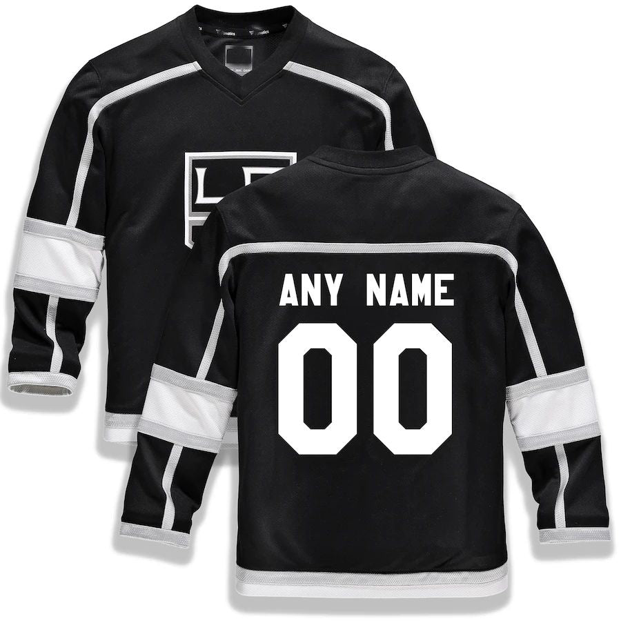 Custom LA.Kings Fanatics Branded Home Replica  Black Stitched American Hockey Jersey UNEC
