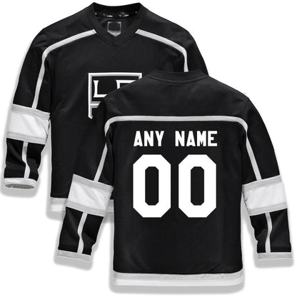 Custom LA.Kings Fanatics Branded Home Replica  Black Stitched American Hockey Jersey UNEC