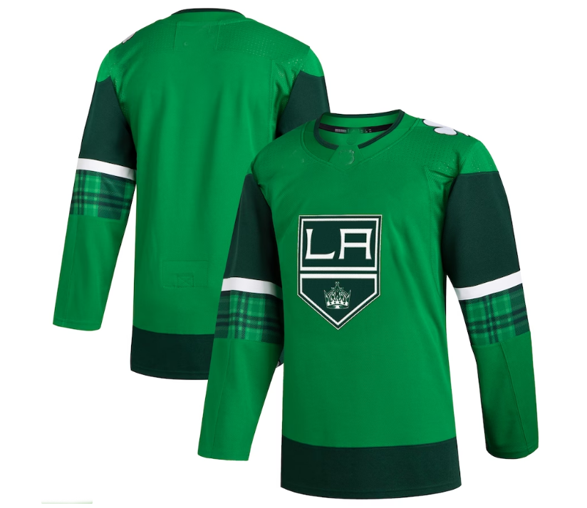 LA.Kings 2023 St. Patrick's Day Primegreen Authentic Jersey - Kelly Green Stitched American Hockey Jersey UNEC
