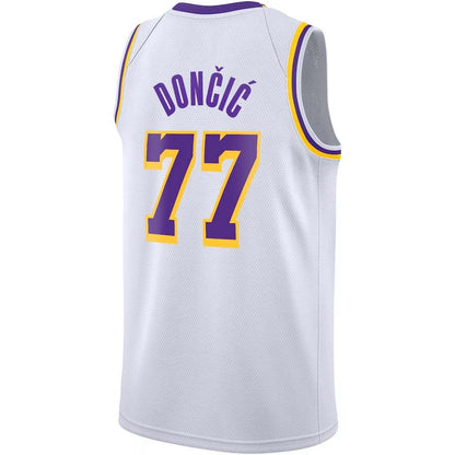LA.Lakers #77 Luka Don?i? Association Edition Swingman Jersey - White Stitched American Basketball Jersey UNEC